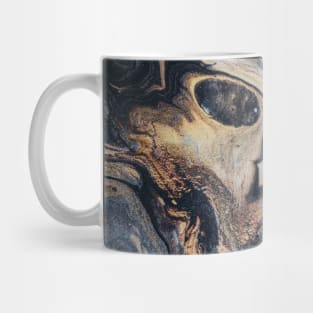 Black Gold Paint Swirl Mug